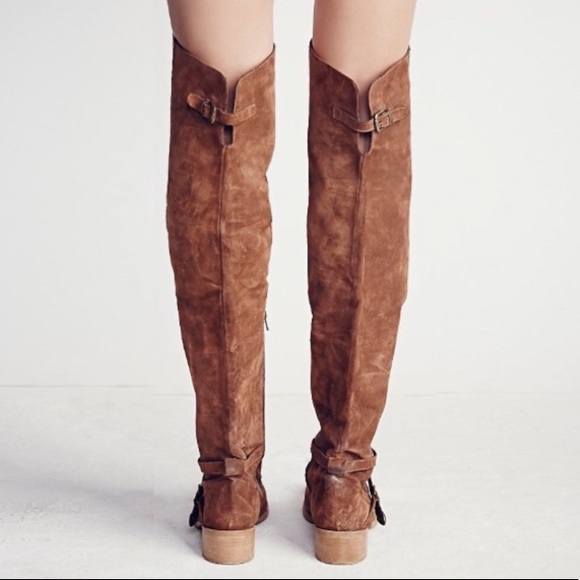 FREE PEOPLE Amorosa Suede Over the Knee BOOTS Otk - Picture 3 of 5